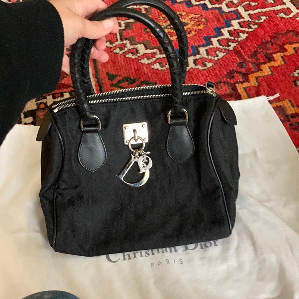 AUTHENTIC DIOR TROTTER SPEEDY WOVEN LEATHER BAG!!